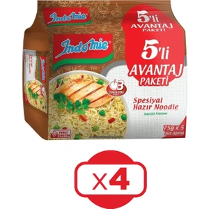 Hazır Noodle Spesiyal 75GR x 5 Li Avantaj Paket x 4 Adet
