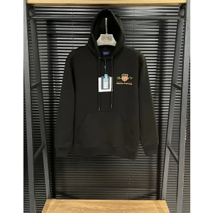 Erkek Mevsimlik İki İplik İnce Kumaş Regular Fit Kapüşonlu Logolu Sweatshirt