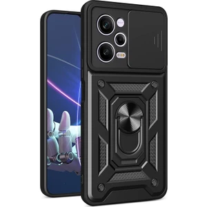 Xiaomi Redmi Note 12 Pro Plus 5g Kılıf Yüzüklü Sürgülü Kamera Korumalı Pars