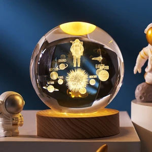 Aşk İksiri Astronot ve Gezegen Işıklı Cam Küre
