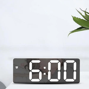 LED Dijital Masa Saati Alarm Termometre Tarih Aynalı Masaüstü Saat