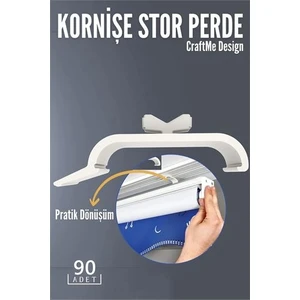 90 Adet Kornişe Stor Perde Montaj Aparatı