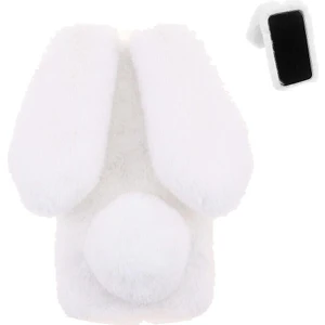 Yihang Boutique Samsung Galaxy S10 Tüylü Tavşan Kulaklı Tüylü Kürklü Telefon Kılıfı Tüylü Arka Kapak (Yurt Dışından)