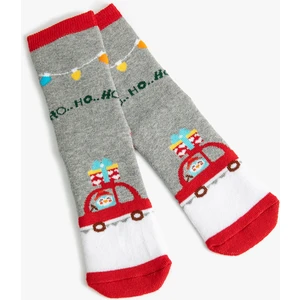 Yılbaşı Temalı Kardan Adam Detaylı Çorap