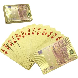 Weather Forecast Gold Euro Iskambil Kağıdı Plastik Su Geçirmez Oyun Kağıdı CIN461SR