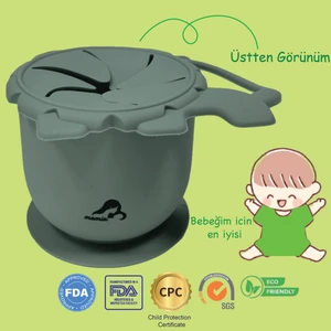 "Momia Bebek Silikon Beslenme Atıştırmalık Kabı - Sağlıklı ve Renkli!"