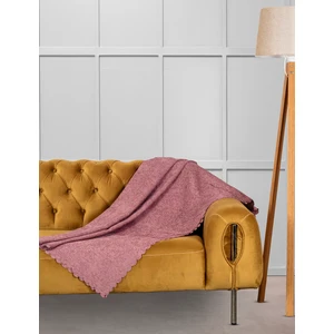 Velerde Home Şönil Kaymaz Koltuk Örtüsü Şalı Standart En 175CM x Boy 215CM Açık Gül