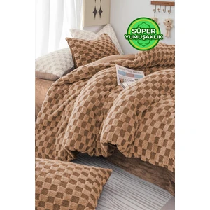 Evlen Home Collection Çift (Taraflı) Kişilik Kürk Yorgan Uyku Seti Yumuşak Wellsoft Peluş 3 Parça Polo