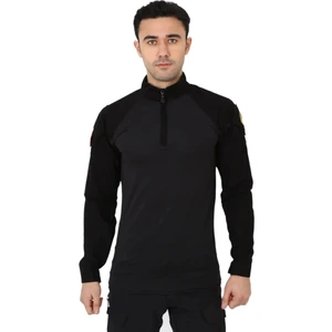 Erkek Siyah Combat Operasyon Taktik T Shirt