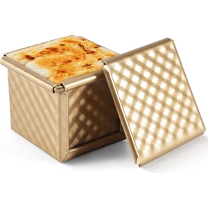 Kapaklı Kare Somun Tava Tost Kalıbı Ekmek Tavası Pullman Somun Tava Kapaklı Yapışmaz Mini Su Küpü Tost Kutusu (Yurt Dışından)