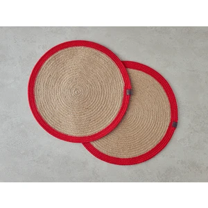 English Home Yılbaşı Karlına Jüt 2'li Amerikan Servis 38 cm Kırmızı