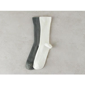 English Home Meri Kadın 2'li Soket Çorap Haki-Ekru