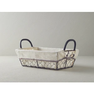 English Home Lydia Metal Ekmek Sepeti 30X20 cm Bej