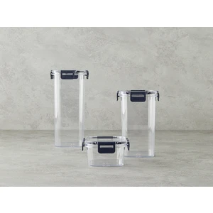English Home Super Lock Plastik 3'lü Erzak Kabı Antrasit