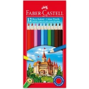 Faber Castell Kuru Boya Kalemi Tam Boy 12 Renk