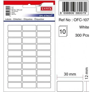OFC-107 12x30 Mm Beyaz Ofis Etiketi 10 sayfa