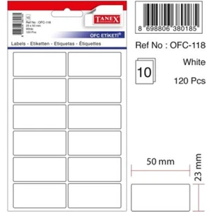 OFC-118 23x50 Mm Beyaz Ofis Etiketi 10 sayfa