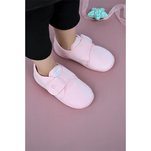 First Step Pembe Kalp Nakışlı Kız Çocuk Cırt Cırtlı PANDUF-F-729
