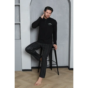 Erkek Pijama Takımı Interlok Altı Çizgili Pamuklu Mevsimlik M70102272