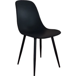 Netaks Abant Sandalye Siyah Metal Ayaklı