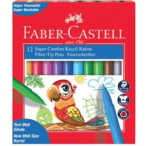 Faber Castell Comfort Keçeli Boya Kalemi 12 Renk Yıkanabilir