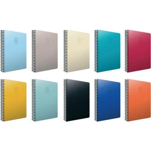 407-SEK Günlük Ajanda 17x24 Cm Spiralli Sert Kapaklı 336 Sayfa - Karma Renkler