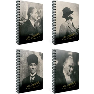 409-AKK Atatürk Günlük ajanda 17x24 Cm Spiralli Sert Kapak