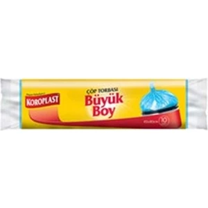 Standart Çöp Poşeti Büyük Boy 65 x 80 cm 10 Adet - Mavi