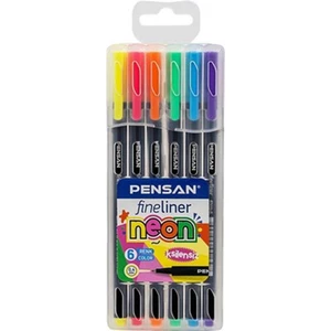 6300 Fineliner Kalem 0.4mm Neon Renkler 6'Lı Kutu