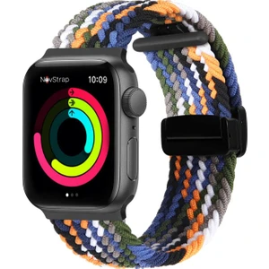 Novstrap Apple Watch 38 40 41 mm Seri 3 4 5 6 7 8 9 Se 2 ile Uyumlu Kordon Magnet Tokalı Flexible