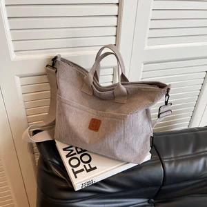 Kadife Büyük Kapasiteli Retro Omuz Çantası (Yurt Dışından)