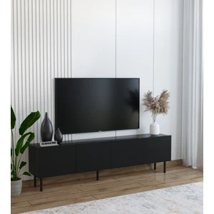 Suba Home Minimalist 160 cm Demir Ayaklı Siyah Tv Ünitesi - İdeal Ebatlarla Modern Tasarım