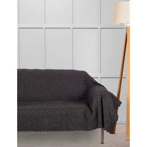 Velerde Home Jakar Şönil Kaymaz Koltuk Örtüsü Şalı Standart En 175CM x Boy 300CM Kollarıda Kapatır Kül