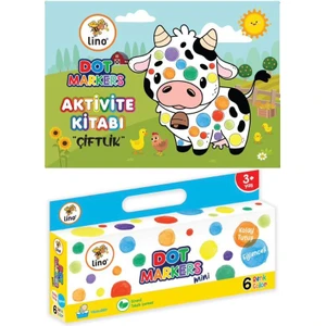Dot Markers Çiftlik Boyama Kitabı - 6'lı Yıkanabilir Boya Kalemi