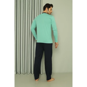 Erkek Pijama Takımı Uzun Kol Süprem Cep Parçalı Pamuklu Mevsimlik M58142264