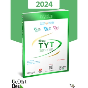 ÜçDörtBeş Yayınları 2024 Model 30'lu TYT Biyoloji Denemesi