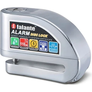 Alarmlı Motosiklet Bisiklet Disk Kilidi Falante Locks FS8303 Krom (Kablosuz)