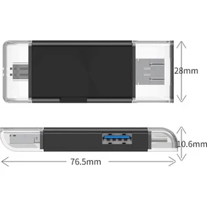 Kart Okuyucu Type-C Micro USB Otg Sd Card / Micro Sd Card Çok Fonksiyonlu Çevirici