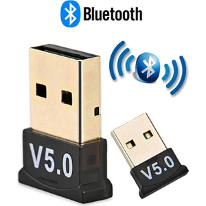Mini Bluetooth Adaptör V5.0 USB Bluetooth Dongle 5.0 Bluetooth Aparatı Çevirici Dönüştürücü