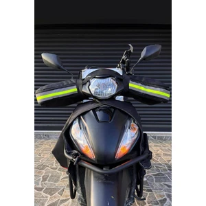 Reflektörlü Su ve Rüzgar Geçirmez Kürklü Universal Motosiklet Elciği Scooter Uyumlu