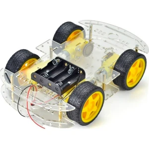 Arduino Araba Gövdesi 4WD Çok Amaçlı Mobil Robot Araba Platformu + 4lü Pil