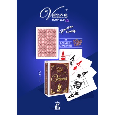 Vegas 680 Plastik Oyun Kartı Kartı (Black Jack, 21, Var Var, Fiyatı
