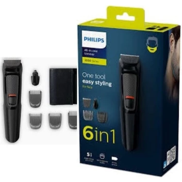 Philips Traş Makinası Islak Kuru 6+1 Başlık -Saç-Sakal- Vucüt - Kablosuz Kullanım- Delux 2022