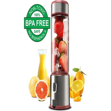 Deanb Şarjlı 450 ml 6 Bıçaklı Paslanmaz Çelik Buz Kırabilen Kişisel Blender Smoothie Blender