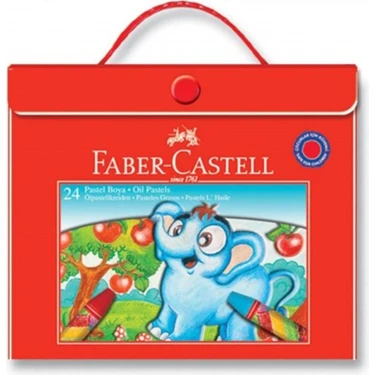 Faber Castell Plastik Çantalı 24 Renk Pastel