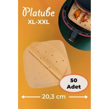 Platube Pişirme Kağıdı 50 Adet Kare Delikli Airfryer Yagli Kagit Xiaomi Philips Tüm Markalara
