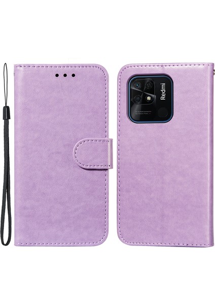 Xiaomi Için Redmi 10C 4g Tpu+Pu Deri Cüzdan Stand Flip Cover Manyetik Kapatma Telefon Vaka-Doğru (Yurt Dışından)