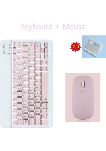 Pembe C Kablosuz Klavye ipad Tablet Için Huawei Lenovo Bluetooth Uyumlu Klavye ve Kablosuz Fare Samsung Xiaomi Android Için (Yurt Dışından) fiyatları