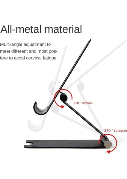 Çift Kat Altın Metal Masaüstü Tablet Tutucu Masa Mobil Katlanabilir Uzatın Destek Masası IPhone IPad Için Cep Telefonu Tutucu Standı Ayarlanabilir Standlar (Yurt Dışından)