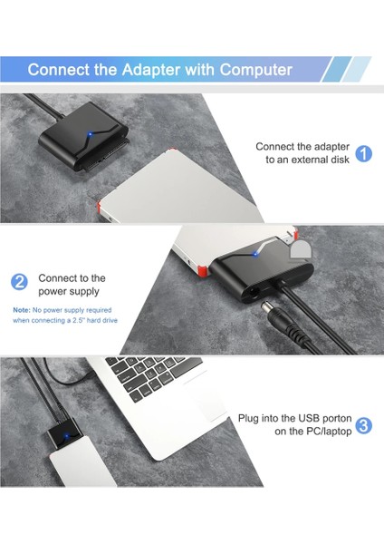 Gen3 Abd Sata Onelesy Sata - USB Dönüştürücü 2.5 / 3.5 Inç HDD / SSD Sabit Sürücü USB Sata Kablosu Harici USB 3.0 - Sata Adaptörü Uasp Sata Kablosu (Yurt Dışından) indirimleri